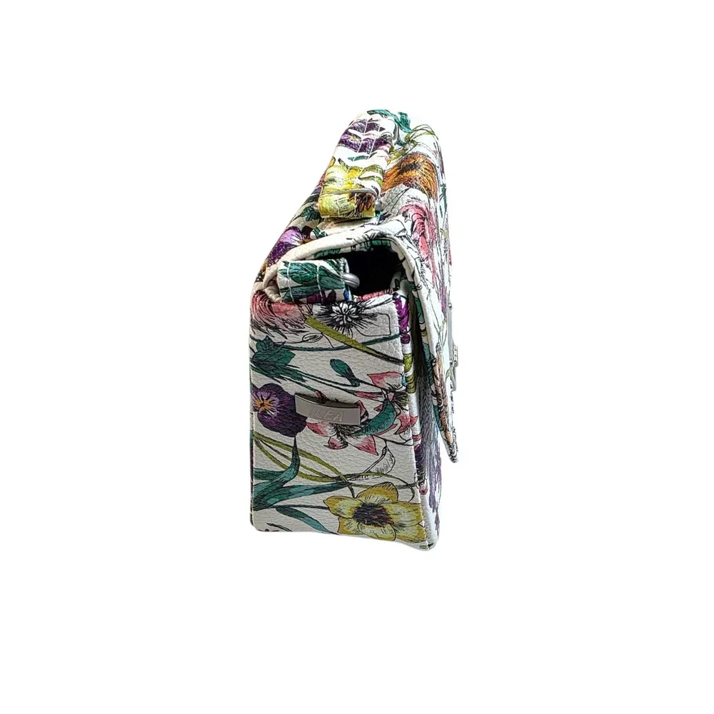 ILEA Floral Print Mini Bag Top Handle Crossbody Purse Designer Style